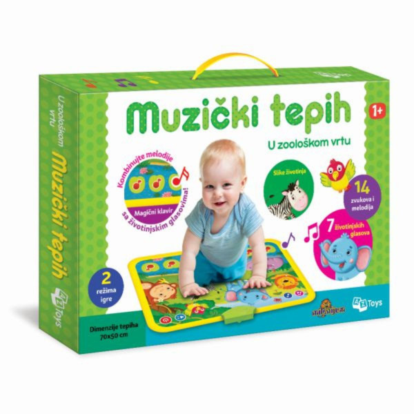 Muzički tepih MILLA zoo vrt 