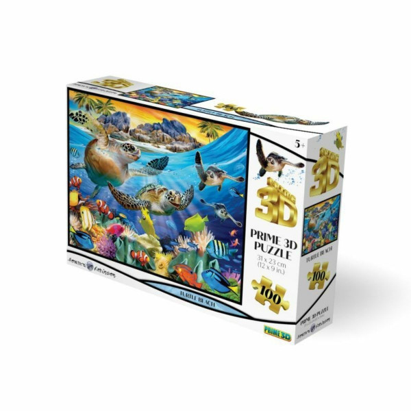 Puzzle 3D Kornjače na plaži 100 