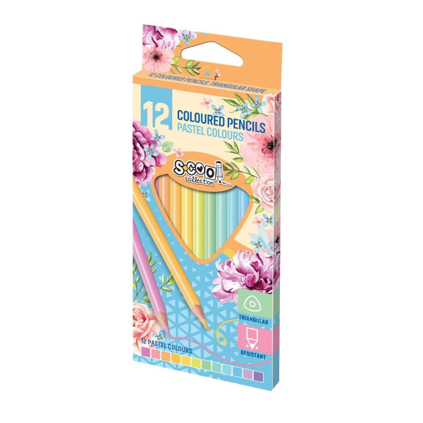 Drvene bojice 12 SCOOL Pastel 