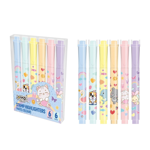 Set tekst markera SCOOL sa pečatom 1/6 