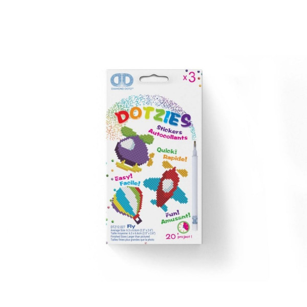 Ukrasi tačkicama DOTZIES stikere - Hot Air Balloon - Plane - Helicopter 