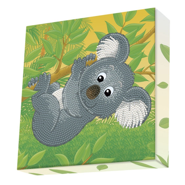 Ukrasi tačkicama DOTZIES platno 22x22 - Koala climb 