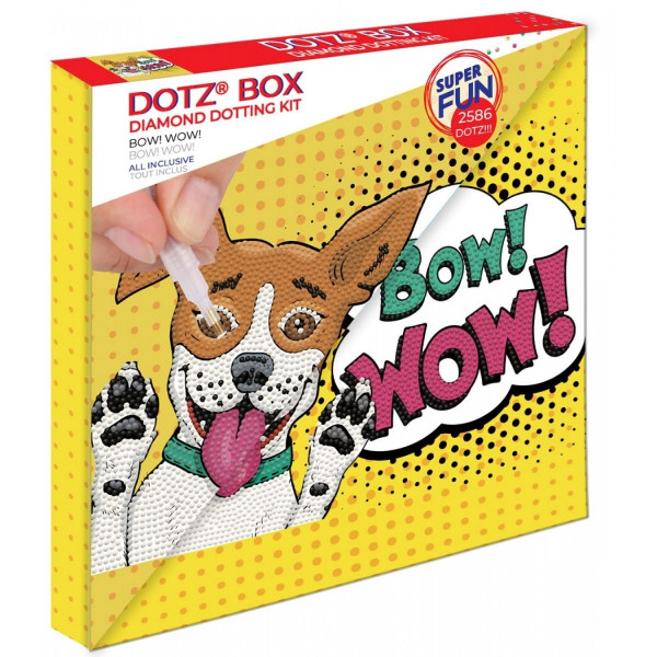 Ukrasi tačkicama DOTZIES platno 28x28 - Bow! Wow! 