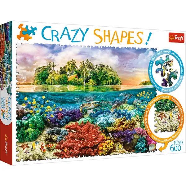 Puzzle TREFL Tropical Island 600 delova Crazy shapes 