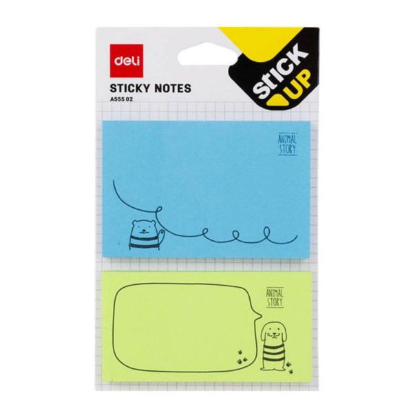 Stiker blok neon set DELI 