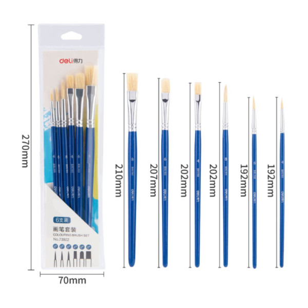 Set četkica DELI goveđa dlaka 1/6 