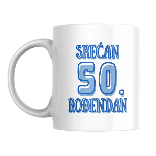 Šolja Srećan rođendan plava 