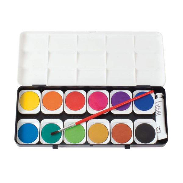 Vodene boje 12 AERO u metalnoj kutiji 