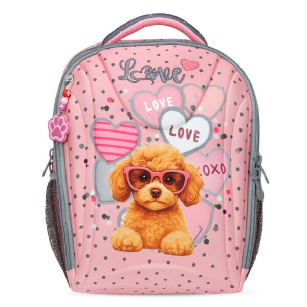 Anatomski ranac BELMIL Sturdy - Pink Heart Puppy 