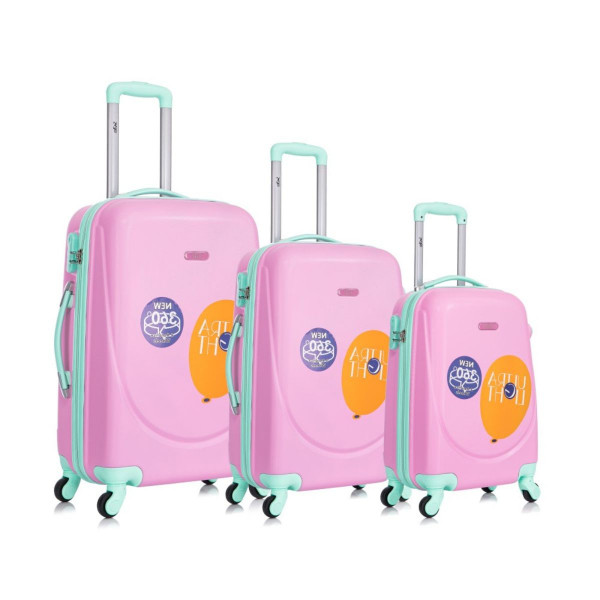 Set kofera Monaco roze 