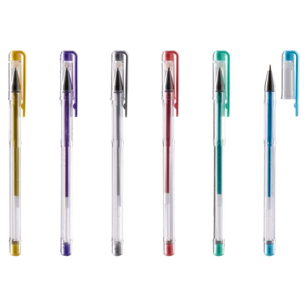 Set gel olovka sa gliterom 