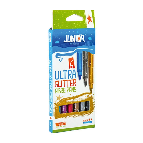 Flomasteri 6 JUNIOR Ultra Glitter 