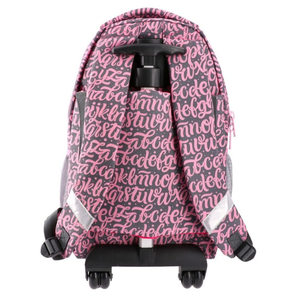 Anatomski ranac sa točkićima PLAY - Fancy Letters 