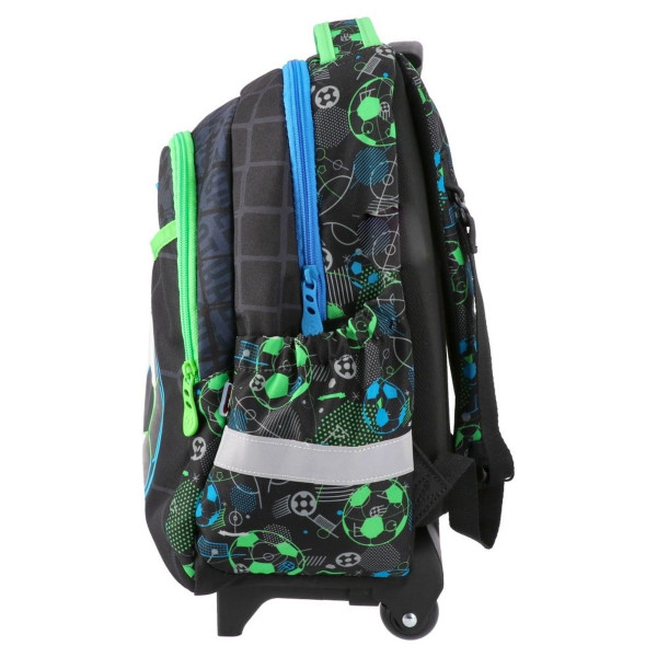 Ranac za vrtić sa točkićima PLAY - Neon Football 