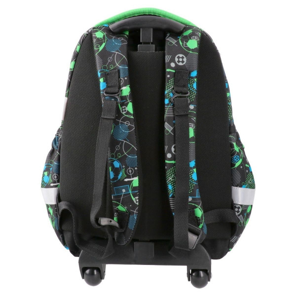 Ranac za vrtić sa točkićima PLAY - Neon Football 