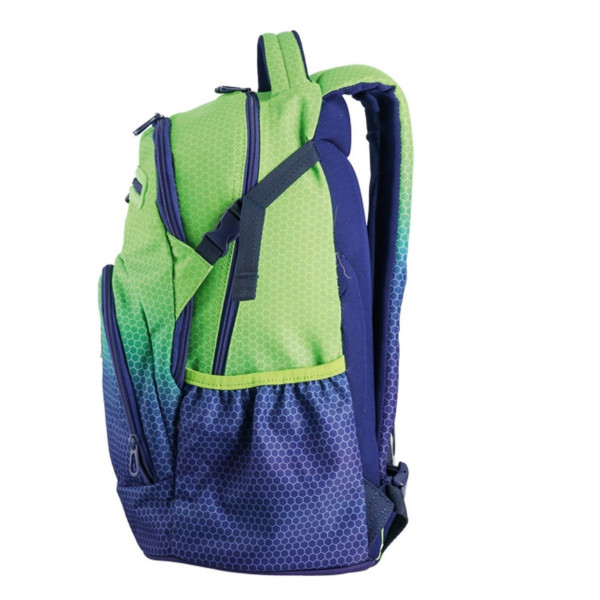 Školski ranac PLAY Apollo - Sunset zeleno-plavi 
