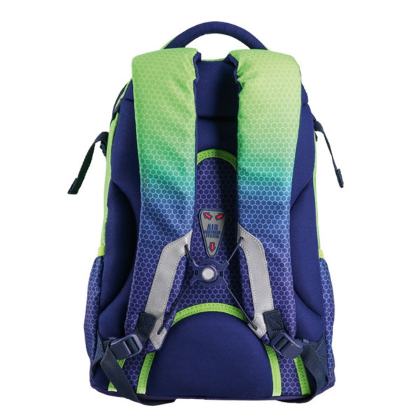 Školski ranac PLAY Apollo - Sunset zeleno-plavi 