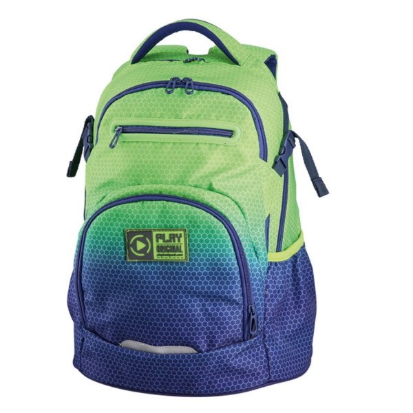 Školski ranac PLAY Apollo - Sunset zeleno-plavi 
