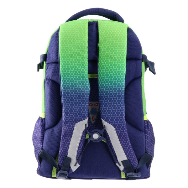 Školski ranac PLAY Apollo Sunset - zeleno-plava 