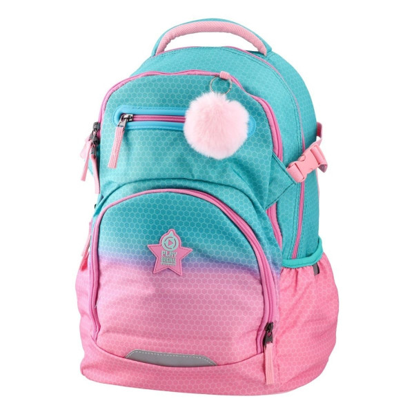 Školski ranac PLAY Apollo Sunset - mint-roze 