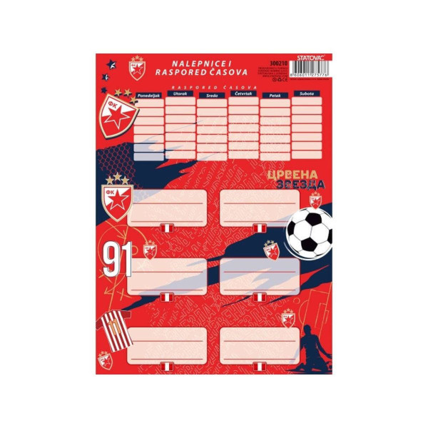 Nalepnice za sveske Crvena Zvezda 
