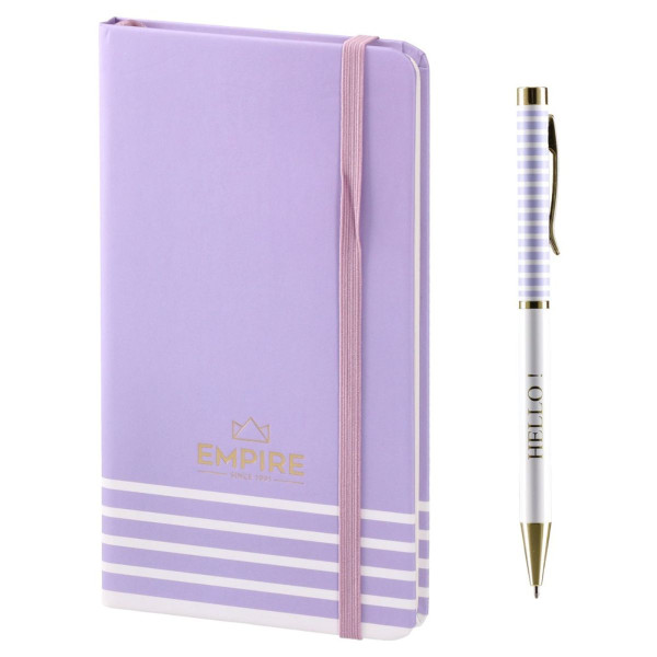 Rokovnik i hemijska olovka EMPIRE ljubičasta 