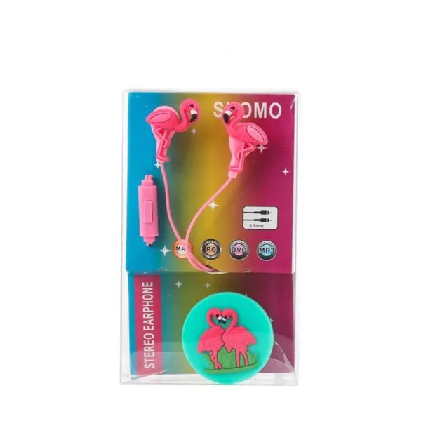 Slušalice bubice sa mikrofonom - flamingo i jednorog 