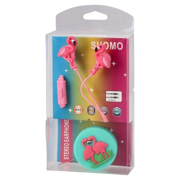 Slušalice bubice sa mikrofonom - flamingo i jednorog 
