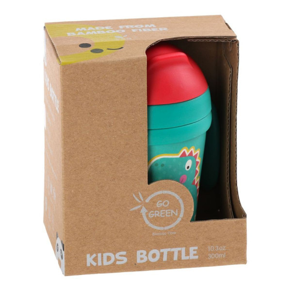 Flašica BAMBOO sa slamčicom dino 300ml 