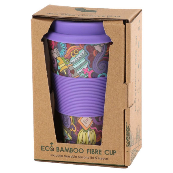 Šolja sa poklopcem STREET ljubičasta 