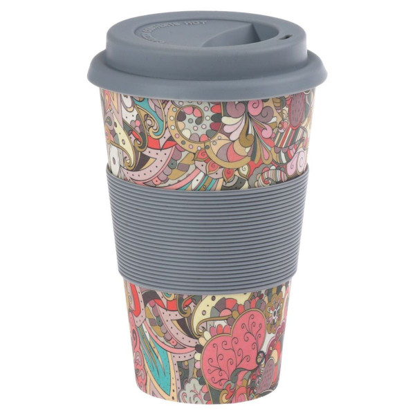 Šolja sa poklopcem STREET siva 