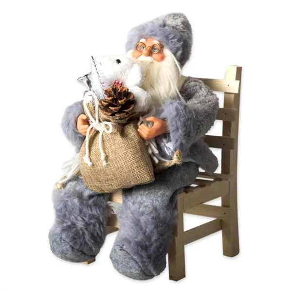 Deda Mraz na stolici 30 cm 