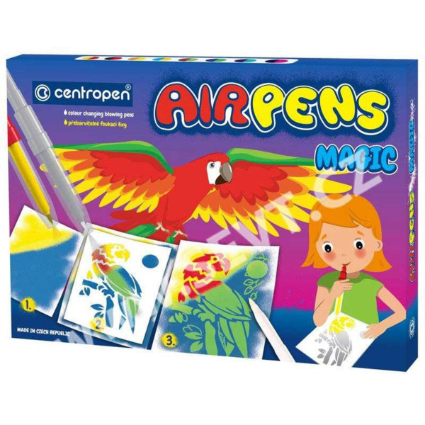 Duvajući flomasteri 10+1 CENTROPEN - Magic sa šablonima 