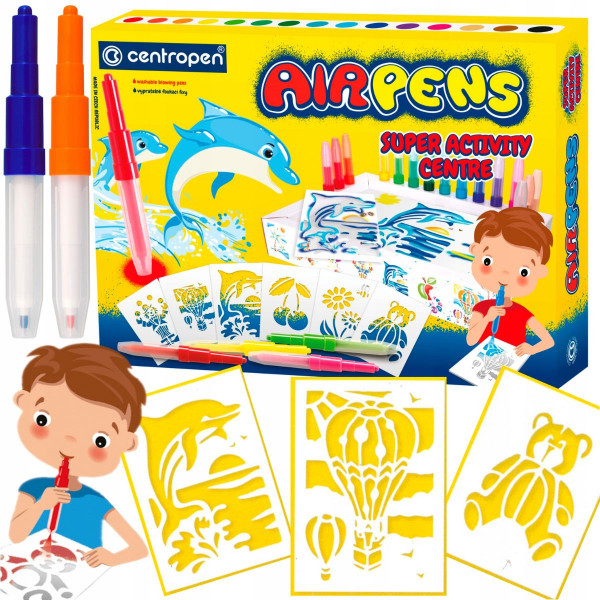 Duvajući flomasteri 15 CENTROPEN - Super activity sa šablonima 