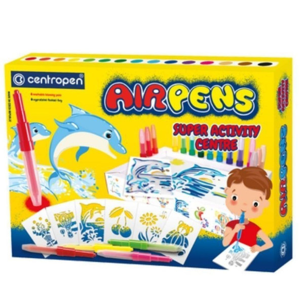 Duvajući flomasteri 15 CENTROPEN - Super activity sa šablonima 