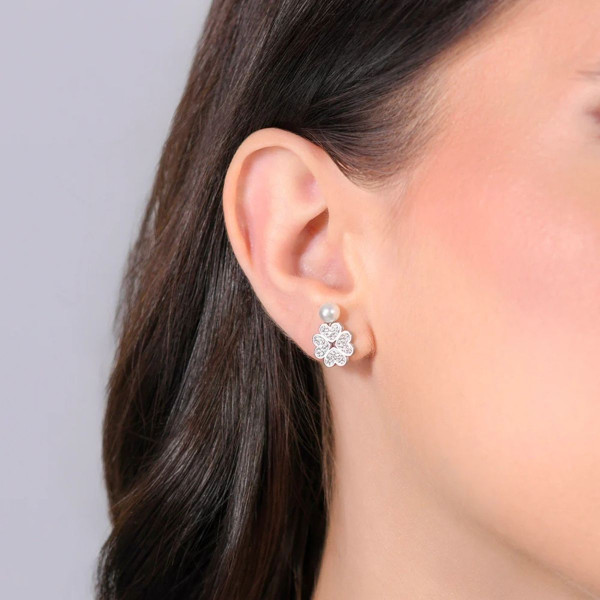 Minđuše LUCA BARRA biser i detelina 