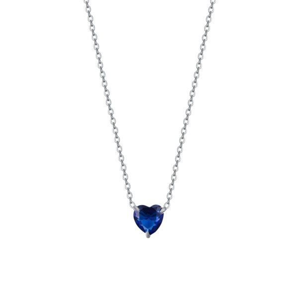 Ogrlica LUCA BARRA kristal plavo srce 