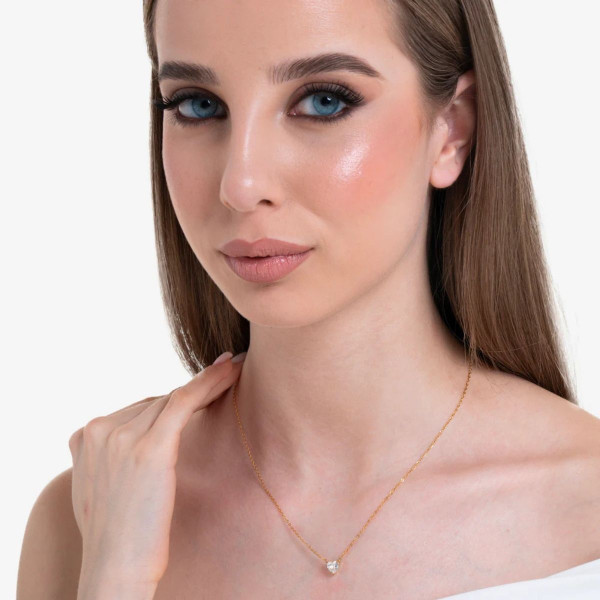 Ogrlica LUCA BARRA kristal belo srce 