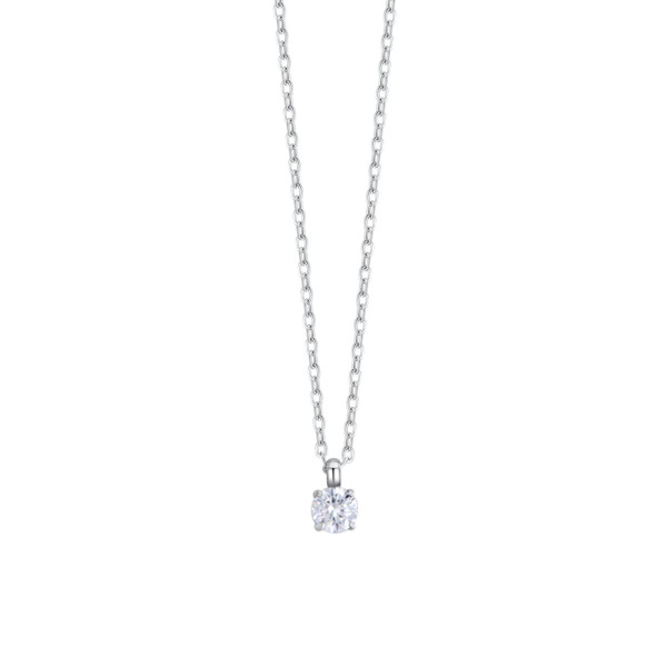 Ogrlica LUCA BARRA beli kristal 