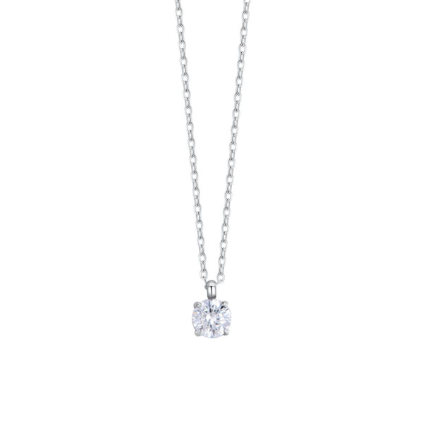 Ogrlica LUCA BARRA beli kristal 