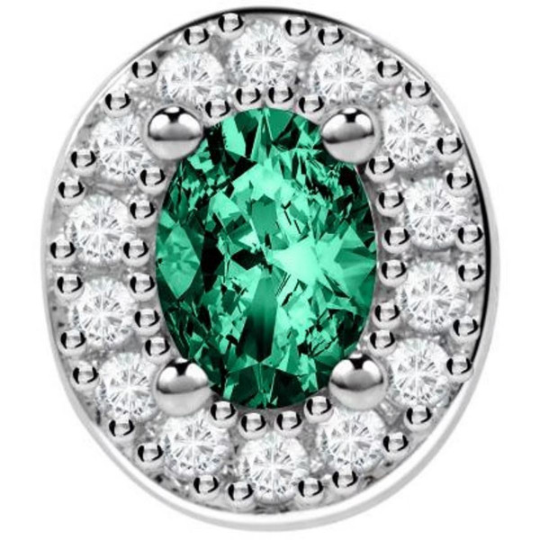 Minđuša singl LA PETITE STORY Spark green 