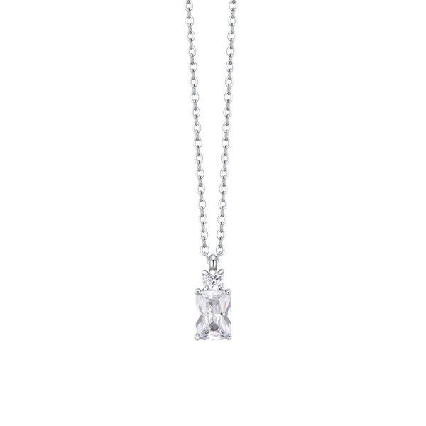 Ogrlica LUCA BARRA beli cirkon 