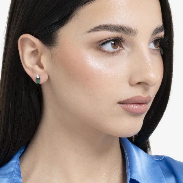 Minđuše LUCA BARRA zeleni kristali 