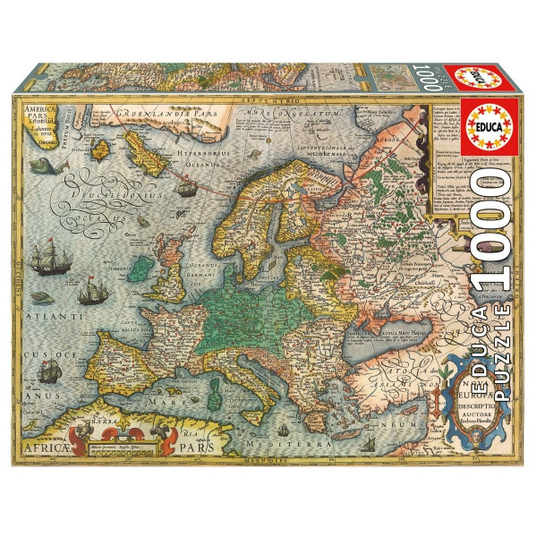 Puzzle EDUCA 1000 Map of Europe 