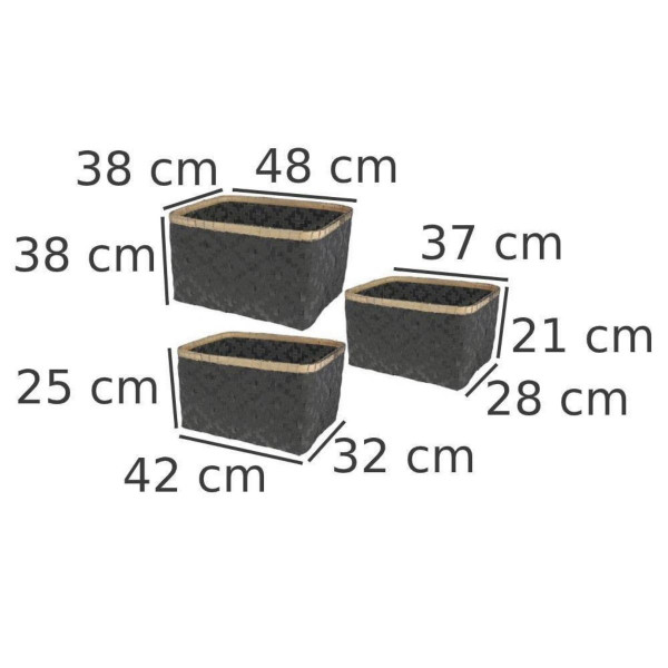 Set od 3 korpe od bambusa 