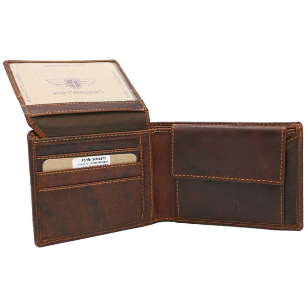 Muški kožni braon novčanik PETERSON 