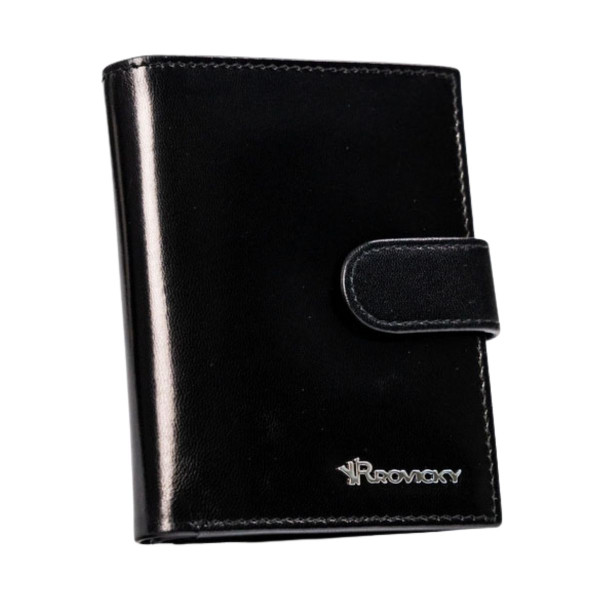 Kožni novčanik ROVICKY crni 