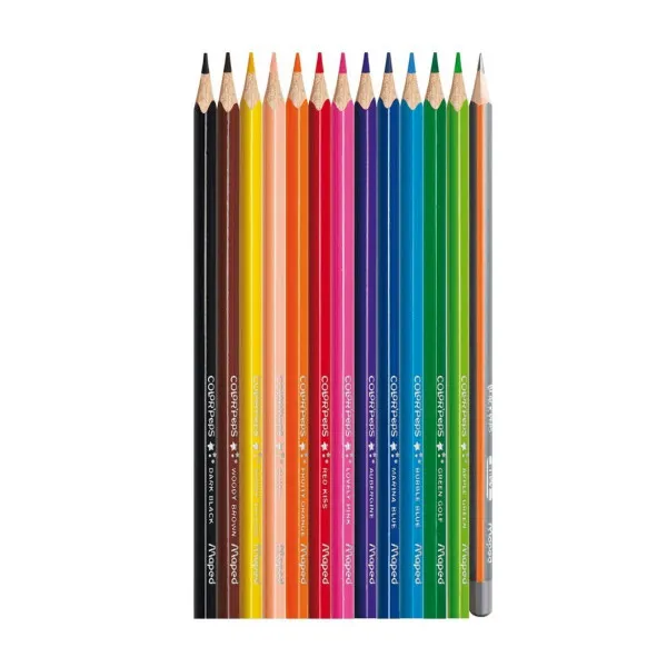 Drvene bojice 12 MAPED Color peps + olovka +zarezač 