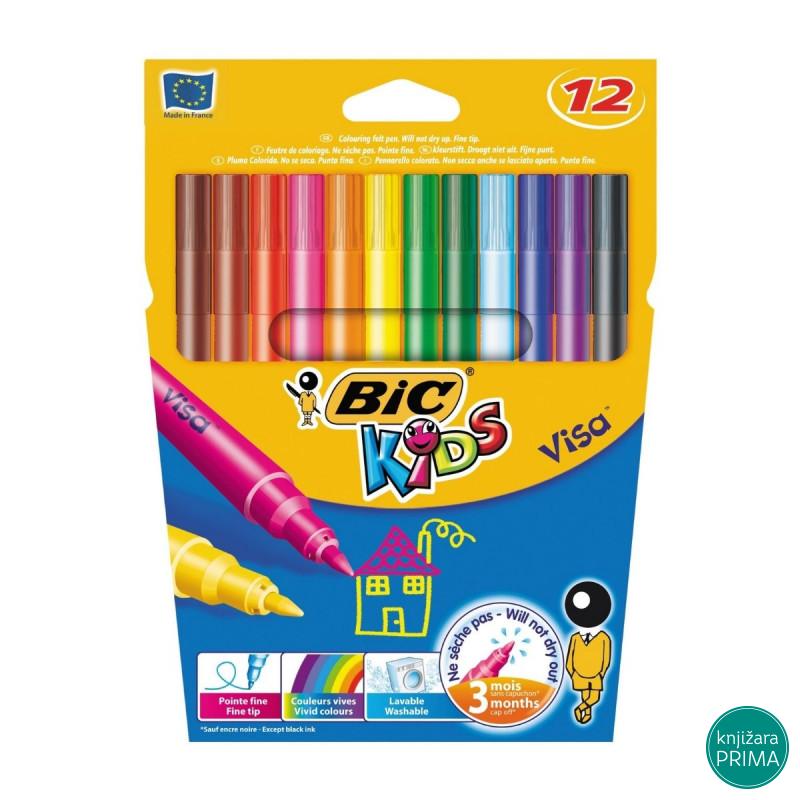 Flomasteri 12 BIC Visa 