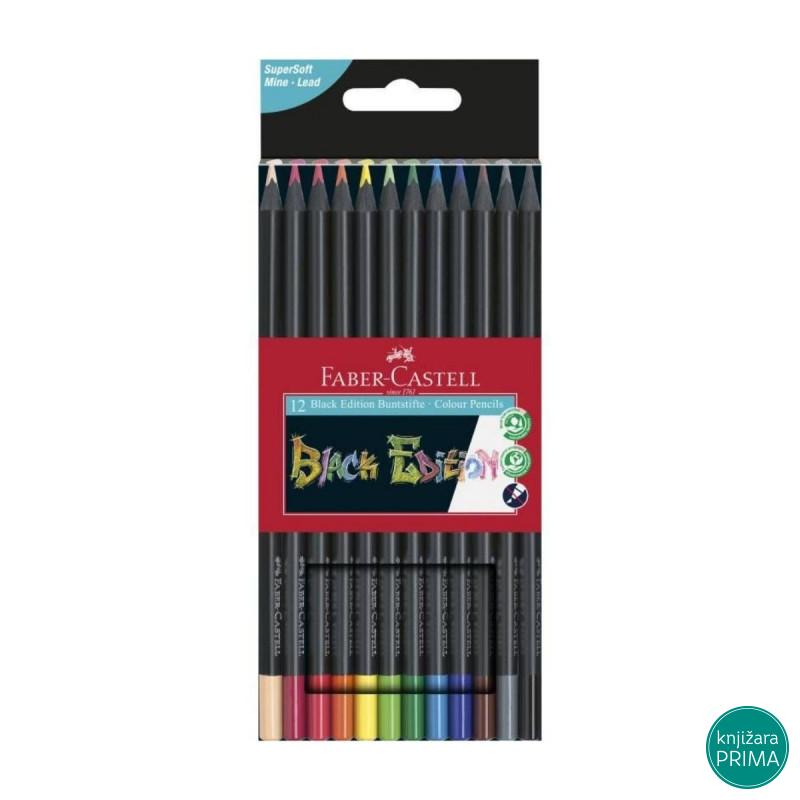 Drvene bojice 12 FABER CASTELL Black Edition 